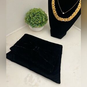 Elegant Black Velvet Clutch